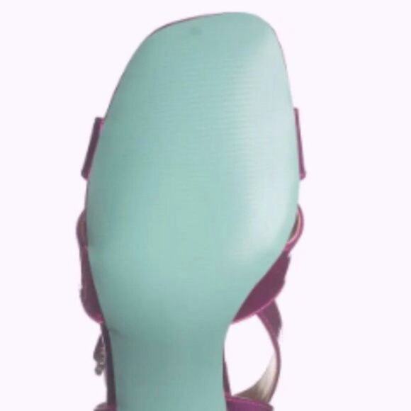 Betsey Johnson Bell Sandal Fuschia Sparkles size 8 - Picture 5 of 9